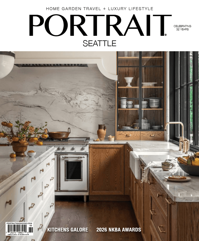 Magazine cover for Portrait of Seattle- This issue features Persimmon Design.